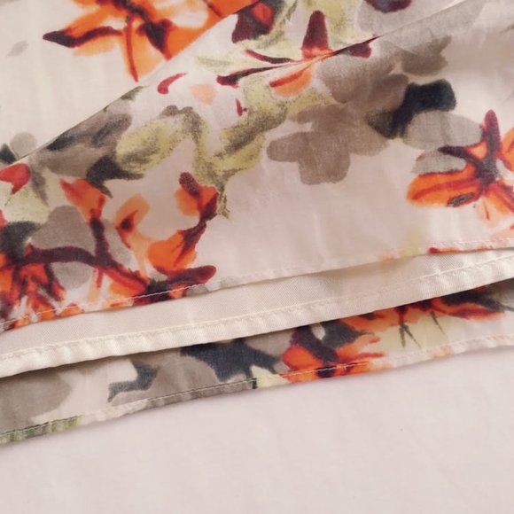 BANANA REPUBLIC Silk blend Dress sz 0 - Orange Blossom Sleeveless Pleated - Picture 8 of 8